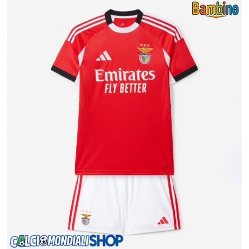 Maglie da calcio Benfica Prima Maglia Bambino 2025-26 Manica Corta + Pantaloni corti)
